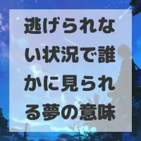 逃げられない状況で誰かに見られる夢のサムネイル
