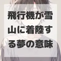 飛行機が雪山に着陸する夢のサムネイル