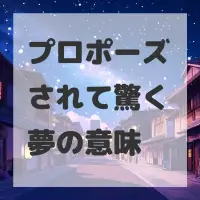 プロポーズされて驚く夢のサムネイル