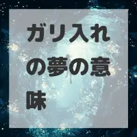 ガリ入れの夢のサムネイル画像