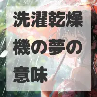 洗濯乾燥機の夢のサムネイル画像