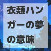 衣類ハンガーの夢のサムネイル画像