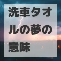 洗車タオルの夢のサムネイル
