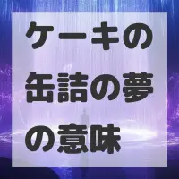 ケーキの缶詰の夢のサムネイル画像