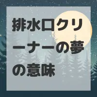 排水口クリーナーの夢のサムネイル