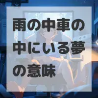 雨の中車の中にいる夢のサムネイル画像