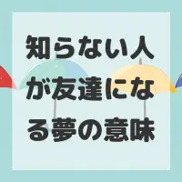 知らない人が友達になる夢のサムネイル画像