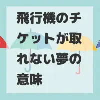 飛行機のチケットが取れない夢のサムネイル画像
