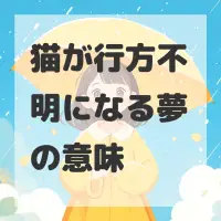 猫が行方不明になる夢のサムネイル画像