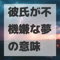 彼氏が不機嫌な夢のサムネイル画像