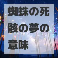 蜘蛛の死骸の夢のサムネイル画像