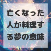亡くなった人が料理する夢のサムネイル画像