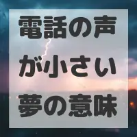 電話の声が小さい夢のサムネイル画像