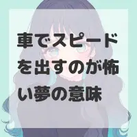 車でスピードを出すのが怖い夢のサムネイル画像