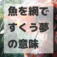 魚を網ですくう夢のサムネイル画像
