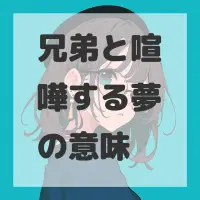 兄弟と喧嘩する夢のサムネイル画像