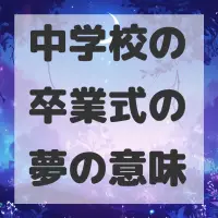 中学校の卒業式の夢のサムネイル画像