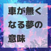 車が無くなる夢のサムネイル画像