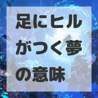 足にヒルがつく夢のサムネイル画像