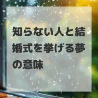 知らない人と結婚式を挙げる夢のサムネイル画像