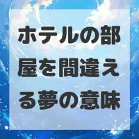 ホテルの部屋を間違える夢のサムネイル画像