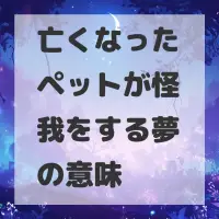 亡くなったペットが怪我をする夢のサムネイル画像