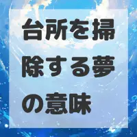 台所を掃除する夢のサムネイル画像