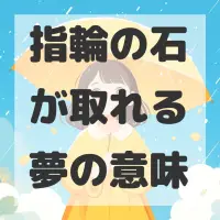 指輪の石が取れる夢のサムネイル画像