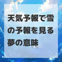 天気予報で雪の予報を見る夢のサムネイル画像