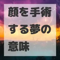 顔を手術する夢のサムネイル画像