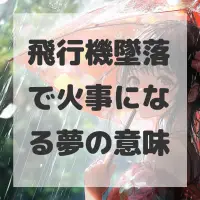 飛行機墜落で火事になる夢のサムネイル画像
