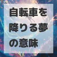 自転車を降りる夢のサムネイル画像