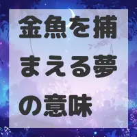 金魚を捕まえる夢のサムネイル画像