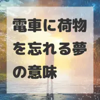 電車に荷物を忘れる夢のサムネイル画像