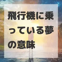 飛行機に乗っている夢のサムネイル画像