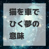 猫を車でひく夢のサムネイル画像