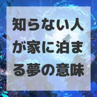 知らない人が家に泊まる夢のサムネイル画像