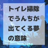 トイレ掃除でうんちが出てくる夢のサムネイル画像