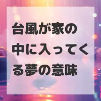 台風が家の中に入ってくる夢のサムネイル画像