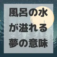風呂の水が溢れる夢のサムネイル画像