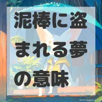 泥棒に盗まれる夢のサムネイル