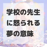 学校の先生に怒られる夢のサムネイル画像