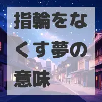 指輪をなくす夢のサムネイル画像