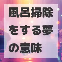 風呂掃除をする夢のサムネイル画像