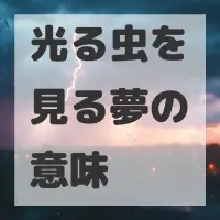 光る虫を見る夢のサムネイル画像
