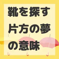 靴を探す片方の夢のサムネイル画像