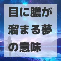 目に膿が溜まる夢のサムネイル画像
