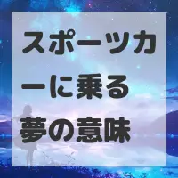 スポーツカーに乗る夢のサムネイル画像