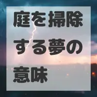 庭を掃除する夢のサムネイル画像