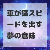 車が猛スピードを出す夢のサムネイル画像
